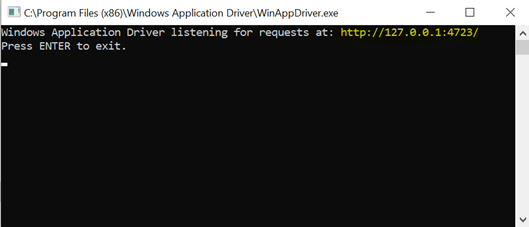 Integration of WinAppDriver